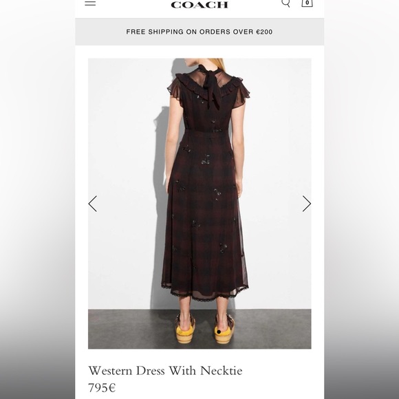 NWT Western Dress With Necktie - Picture 4 of 11